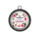 Pendentif Cabochon Argent - la meilleure c'est ma nounou