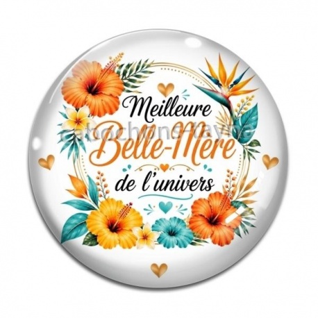 Cabochon Verre - Meilleure belle mère de l'univers
