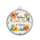 Pendentif Cabochon Argent - Meilleure belle mère de l'univers