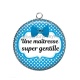 Pendentif Cabochon Argent -  maîtresse gentille