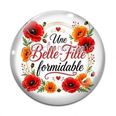 Cabochon Verre - une belle fille formidable