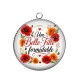Pendentif Cabochon Argent - une belle fille formidable