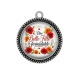 Pendentif Cabochon Argent - une belle fille formidable