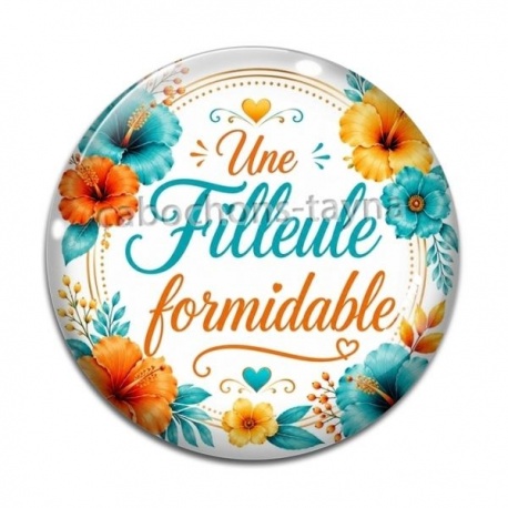 Cabochon Verre - une filleule formidable