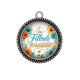 Pendentif Cabochon Argent - une filleule formidable