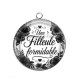 Pendentif Cabochon Argent - une filleule formidable