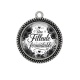 Pendentif Cabochon Argent - une filleule formidable