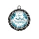 Pendentif Cabochon Argent - une filleule formidable
