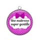 Pendentif Cabochon Argent -  maîtresse gentille