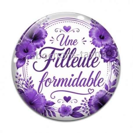 Cabochon Verre - une filleule formidable