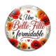 Cabochon Verre - une belle fille formidable