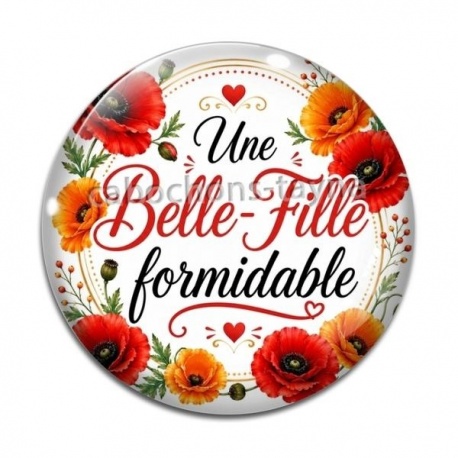 Cabochon Verre - une belle fille formidable