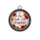Pendentif Cabochon Argent - une belle fille formidable
