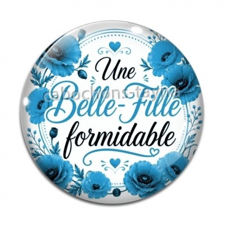Cabochon Verre - une belle fille formidable