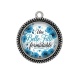 Pendentif Cabochon Argent - une belle fille formidable
