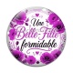 Cabochon Verre - une belle fille formidable