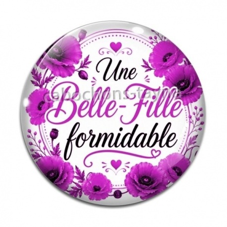 Cabochon Verre - une belle fille formidable