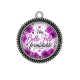 Pendentif Cabochon Argent - une belle fille formidable