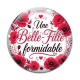 Cabochon Verre - une belle fille formidable