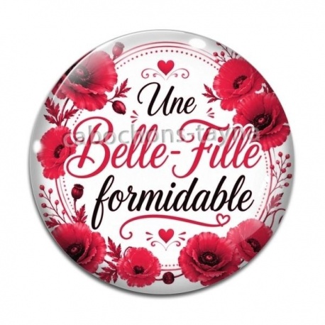 Cabochon Verre - une belle fille formidable