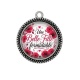 Pendentif Cabochon Argent - une belle fille formidable