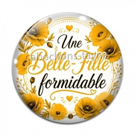 Cabochon Verre - une belle fille formidable
