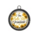 Pendentif Cabochon Argent - une belle fille formidable