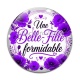 Cabochon Verre - une belle fille formidable