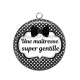 Pendentif Cabochon Argent -  maîtresse gentille