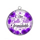 Pendentif Cabochon Argent - une belle fille formidable