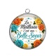 Pendentif Cabochon Argent - la meilleure c'est ma belle soeur