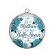 Pendentif Cabochon Argent - la meilleure c'est ma belle soeur