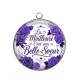 Pendentif Cabochon Argent - la meilleure c'est ma belle soeur