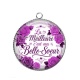 Pendentif Cabochon Argent - la meilleure c'est ma belle soeur