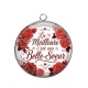 Pendentif Cabochon Argent - la meilleure c'est ma belle soeur