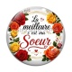 Cabochon Verre - la meilleure c'est ma soeur