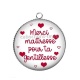 Pendentif Cabochon Argent -  maîtresse gentille