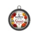 Pendentif Cabochon Argent - la meilleure c'est ma soeur