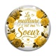 Cabochon Verre - la meilleure c'est ma soeur