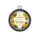 Pendentif Cabochon Argent - la meilleure c'est ma soeur