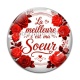 Cabochon Verre - la meilleure c'est ma soeur