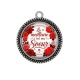 Pendentif Cabochon Argent - la meilleure c'est ma soeur