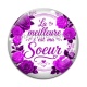 Cabochon Verre - la meilleure c'est ma soeur