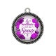 Pendentif Cabochon Argent - la meilleure c'est ma soeur
