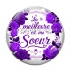 Cabochon Verre - la meilleure c'est ma soeur