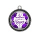 Pendentif Cabochon Argent - la meilleure c'est ma soeur