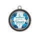 Pendentif Cabochon Argent - la meilleure c'est ma soeur