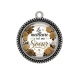 Pendentif Cabochon Argent - la meilleure c'est ma soeur