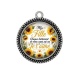 Pendentif Cabochon Argent - ma fille chaque battement de mon coeur est un Je t'aime
