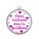 Pendentif Cabochon Argent -  maîtresse gentille